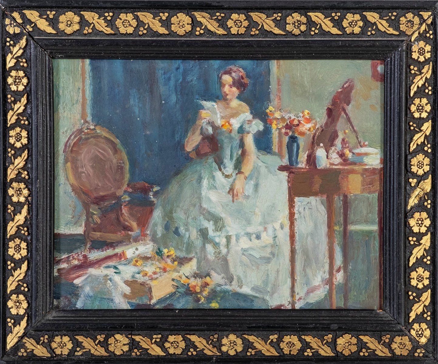 Alois Wierer (1878–1945) - Spanilá dívka čtoucí dopis