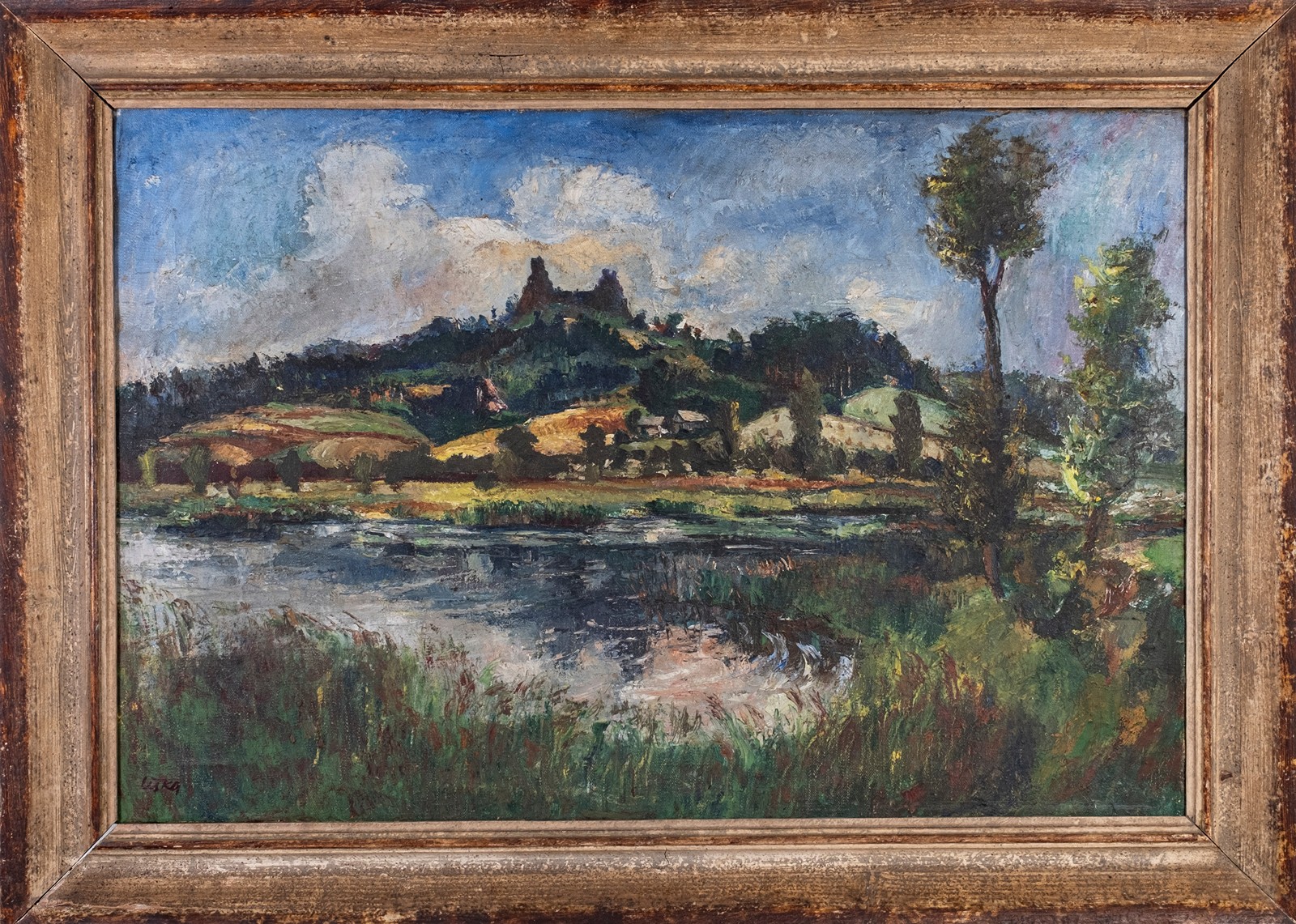 Karel Liška (1914 - 1987) - Pohled na řeku pod Troskami