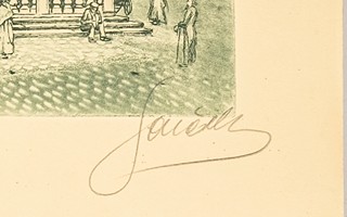 Václav Souček (1887 – 1941) - Týnský chrám a morový sloup na Staroměstském náměstí