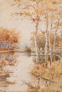 Josef Řeřicha (1872–1959) - Břízky u jezera