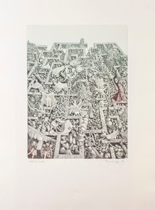 Albín Brunovský (1935–1997) - Labyrint světa a ráj srdce / soubor 6ti velkoformátových grafických listů autora