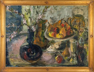 Bibiana Knechtlová (1946) - Zátiší s černou vázou (velký rozměr)
