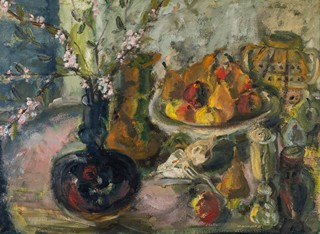 Bibiana Knechtlová (1946) - Zátiší s černou vázou (velký rozměr)