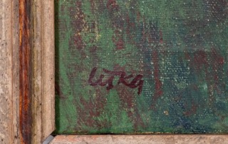 Karel Liška (1914 - 1987) - Pohled na řeku pod Troskami