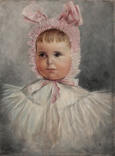 Joža Uprka (1861 - 1940) - Portrét děvčátka v čepci
