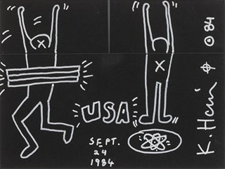 Keith Haring (1958 - 1990) - Untitled (Robot and Snake)