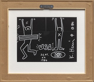 Keith Haring (1958 - 1990) - Untitled (Robot and Snake)