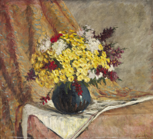 Jozef Kollár (1899 - 1982) - Zátišie s kyticou (drobné poškodenia) - veľký formát