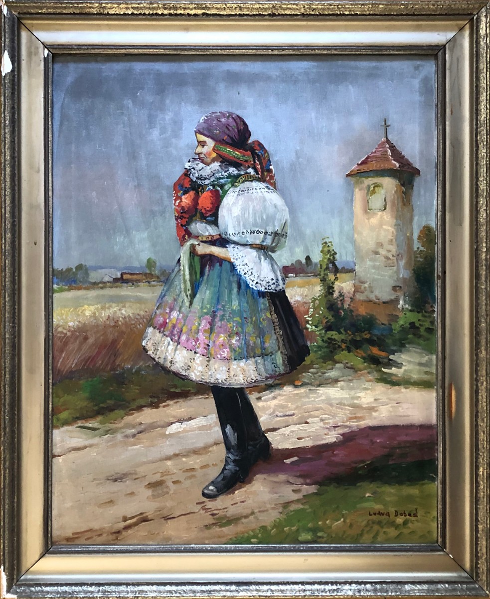 Ludvík Dobeš (1914 - 1979) - Dívka v kroji