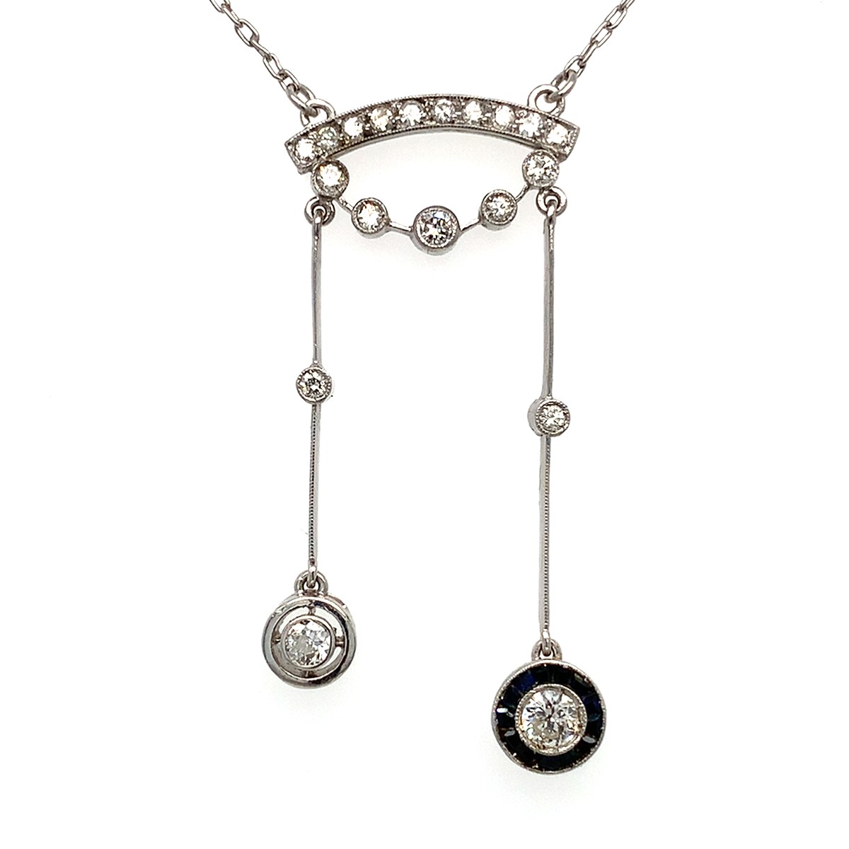 Kolier s diamanty | Art deco | platina | Československo 1930