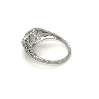 Prsten s diamanty | Art deco | platina | Československo 1930