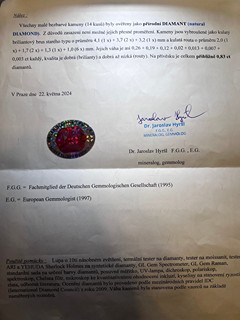 Kolier s diamanty a akvamarínem | Art deco | Československo 1930 | znalecký posudek