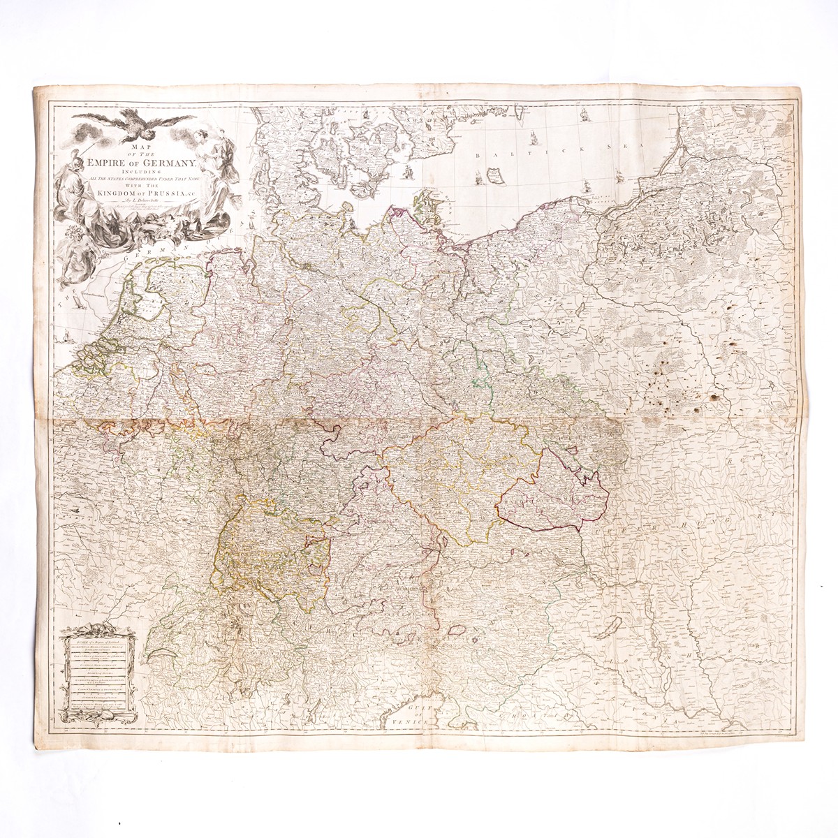 (Svatá říše římská) Rochette, De La: MAP OF THE EMPIRE OF GERMANY, INCLUDING ALL THE STATES COMPREHENDED UNDER THAT NAME: WITH THE KINGDOM OF PRUSSIA.