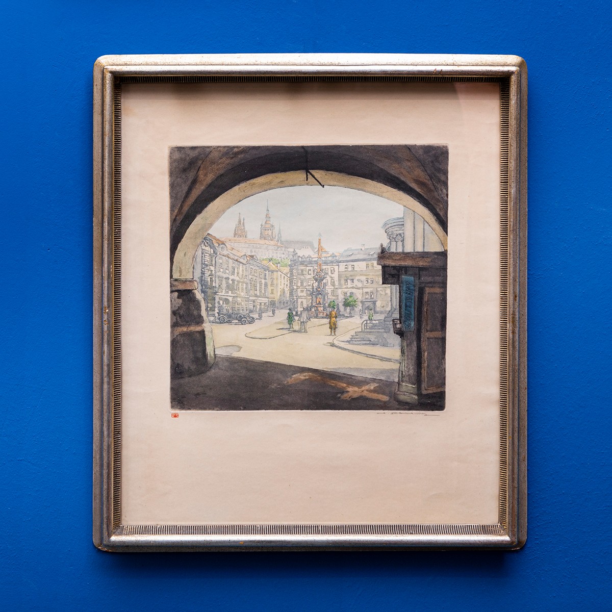 Röhling, Vladislav (1878 – 1949) - Pohled na Malostranské náměstí a Pražský hrad