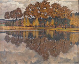 Josef Života (1894) - Krajina s rybníkem