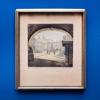 Röhling, Vladislav (1878 – 1949) - Pohled na Malostranské náměstí a Pražský hrad