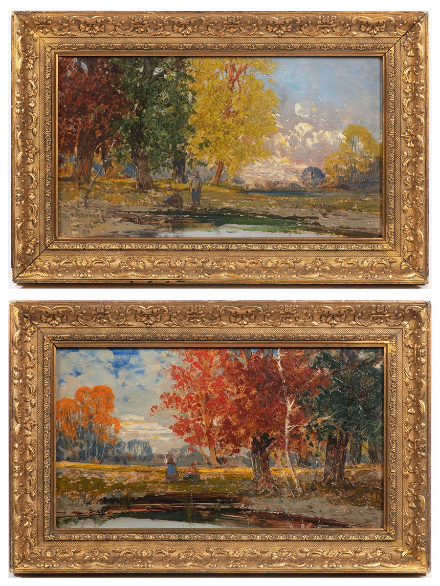 Georg Fischhof (1859-1914) - Pair of landscape paintings