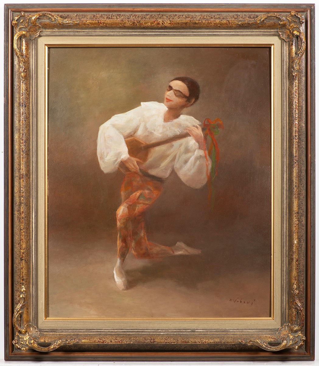 Miloslava Vrbová-Stefková (1909-1991). - "Harlekin with mandolin"