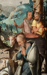 Master of the Prodigal Son, Antwerp, c. 1540-50 - Adoration of the Shepherds