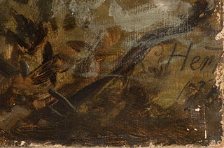 Painter 19th century - Hunters at rest