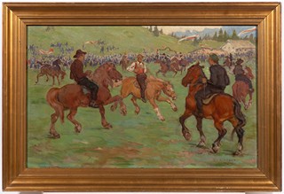 Oswald Roux (1880 - 1961 Wien) - At the races
