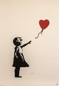 Banksy (1974) - Holčička s balónkem