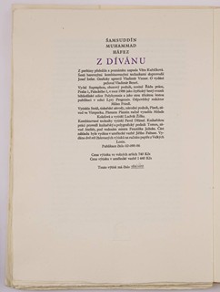 Šamsuddín Muhammad Háfez (1320-1390) Josef Istler (1919-2000)