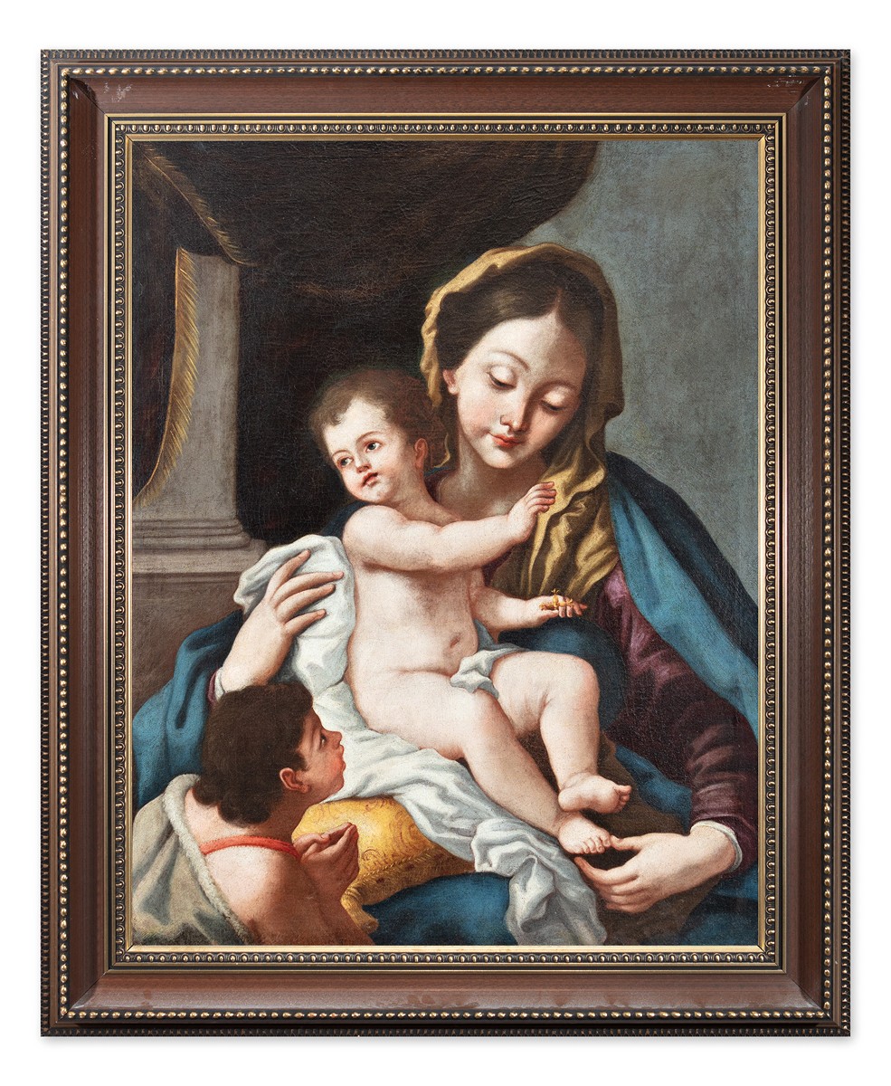 Italský malíř 18. století - Panna Marie s Ježíškem a Janem Křtitelem