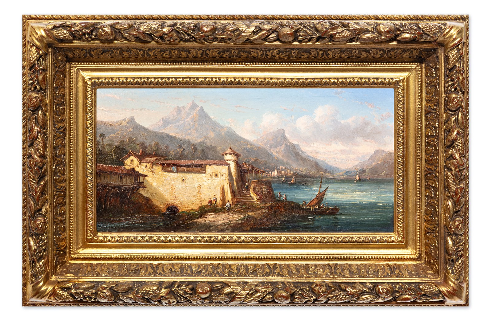 Hugo Ullik (1838 - 1881) - Město u alpského jezera