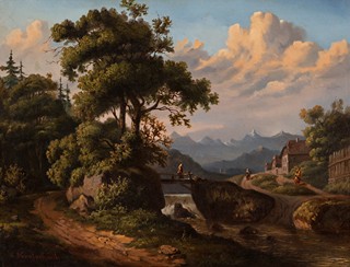 Adolf Kratochwil (1828 - 1876) - Alpská krajina