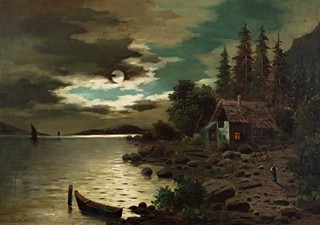 Leopoldine Chwala (1867 - 1947) - Jezero za měsíčního svitu