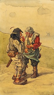 Hanuš Schwaiger (1854 - 1912) - Staří přátelé (První doušek) I. a II.