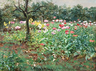 Vilém Trsek (1862 - 1937) - Rozkvetlá zahrada