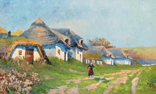 František Pečinka (1869 - 1917) - Motiv ze Slovácka