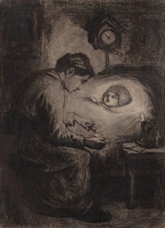 Jakub Schikaneder (1855 - 1924) - U nemocné