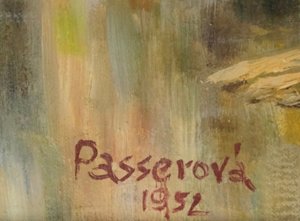 Marie Passerová (1903 - 1969) - Pražský hrad v podvečerním světle