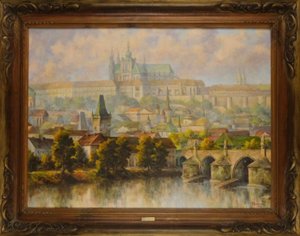 Marie Passerová (1903 - 1969) - Pražský hrad v podvečerním světle