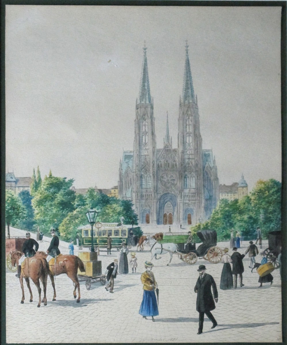 NEČITELNÝ MONOGRAM WZ? - Votivkirche Vídeň