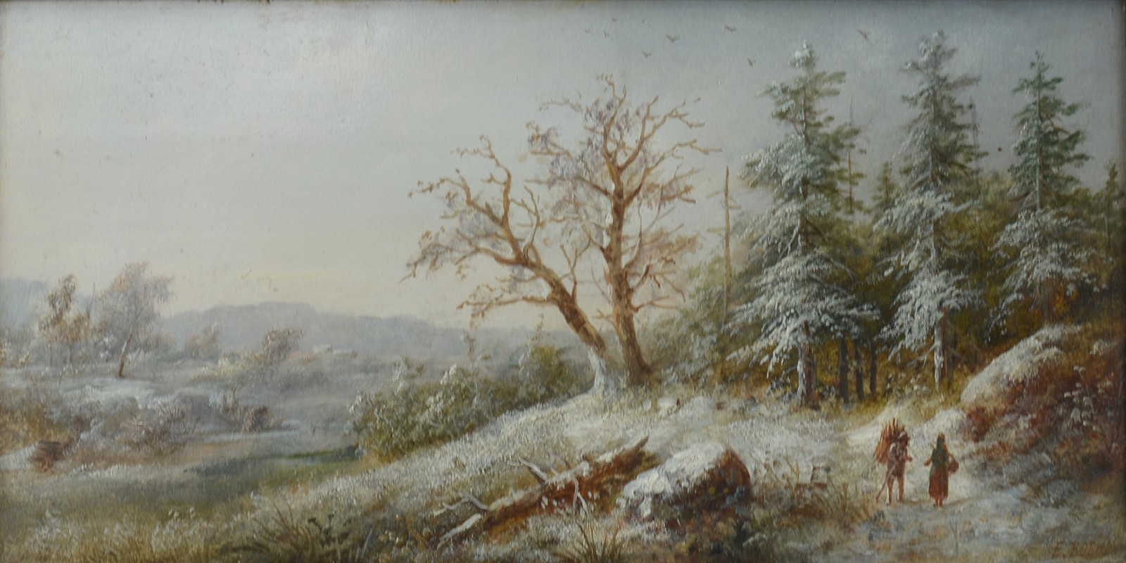 BÖHM Eduard (1830 – 1890) - Zimní krajina