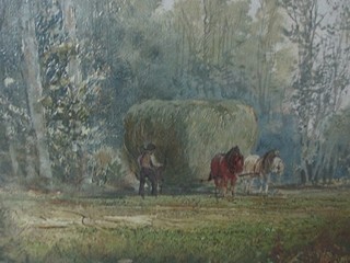 FISCHHOF Georg (1859 – 1914) - Krajina s povozem