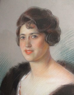 VÁCHA Rudolf (1860 – 1939) - Portrét šlechtičny (zámek Hluboká)
