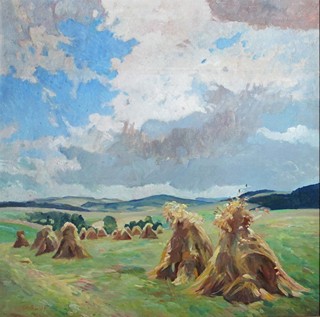FLÖGEL Hugo (1904 - 1979 ) - Krajina se snopy