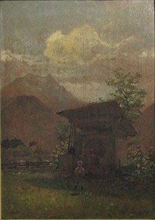 GEHBE Eduard (1845 – 1933) - Chlapec na dvorku