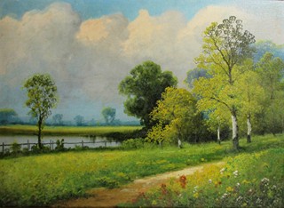 KAUFMANN Adolf (M.Bandouch) (1848 – 1916) - Krajina s jezerem