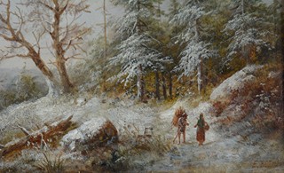 BÖHM Eduard (1830 – 1890) - Zimní krajina
