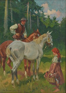 STUDENCKI Stanislaw (1900 - 1944) - Dívka a jezdec