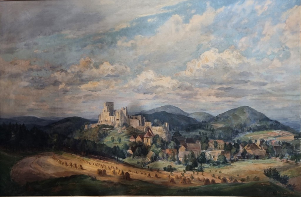 Svatopluk Janke (1909 - 1995) - Zřícenina hradu Rábí, 210 x 144 cm