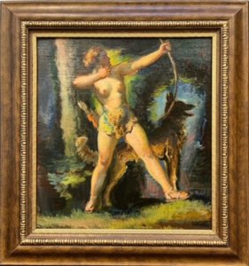 František Xaver Naske (1884 - 1959) - Diana v temném lese