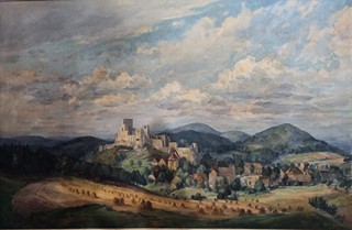 Svatopluk Janke (1909 - 1995) - Zřícenina hradu Rábí, 210 x 144 cm
