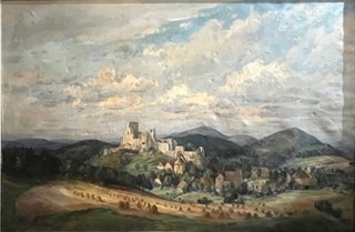 Svatopluk Janke (1909 - 1995) - Zřícenina hradu Rábí, 210 x 144 cm